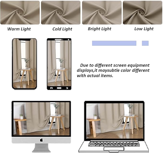 Simplebrand Biscotti Beige Blackout Curtains - Image 8