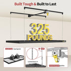 Garage Ceiling Storage Racks – 4x8 FT Overhead Garage Storage Rack with Safety Lock, Heavy-Duty Ceiling Mounted Lift System and Storage Organizer, Ideal for Maximizing Overhead Space, 325 lbs Capacity