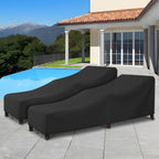 Arcedo Patio Chaise Lounge Cover Waterproof 2 Pack, 80" x 30" x 26" H,Black