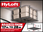 Hyloft Overhead Steel Garage Storage System, Ceiling Rack, 45-Inch x 45-Inch, 00625, Hammertone