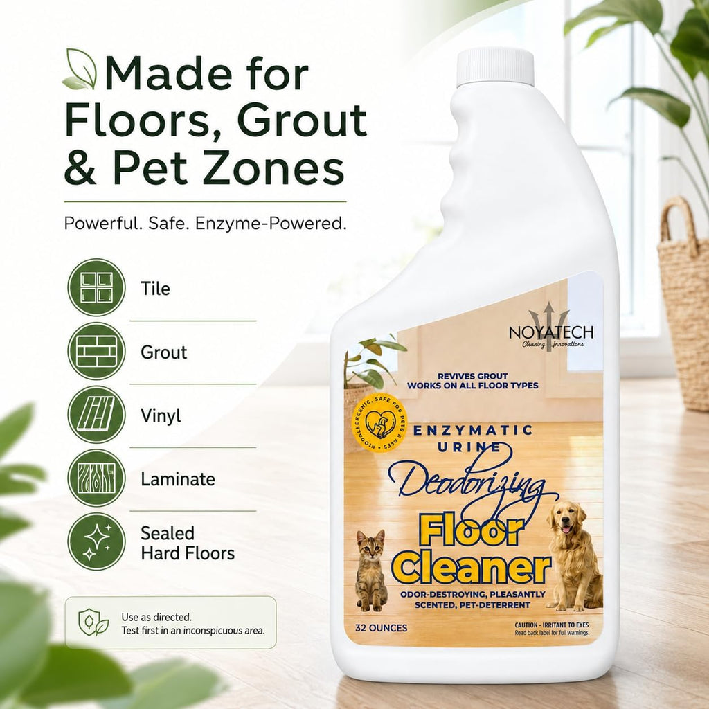 NOYATECH Pet Floor Cleaner Concentrate, Enzyme Urine Odor Remover, 32 oz