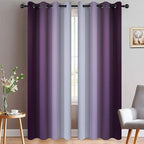 Yakamok Room Darkening Ombre Curtains 84 Inch Length, Light Blocking Grommet by Yakamok