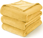 BEDELITE Fleece Blanket Cream Yellow Throw Blankets - Image 7