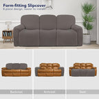 PureFit Super Stretch 3 Seats Recliner Sofa Couch Cover - Image 4