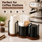3 in 1 Cup Dispenser, Disposable Cup & Lid Holder Organizer for Countertop