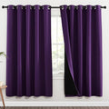 NICETOWN Royal Purple Full Shade Curtain Panels, 70 x 72 inch, Pair of Energy by NICETOWN