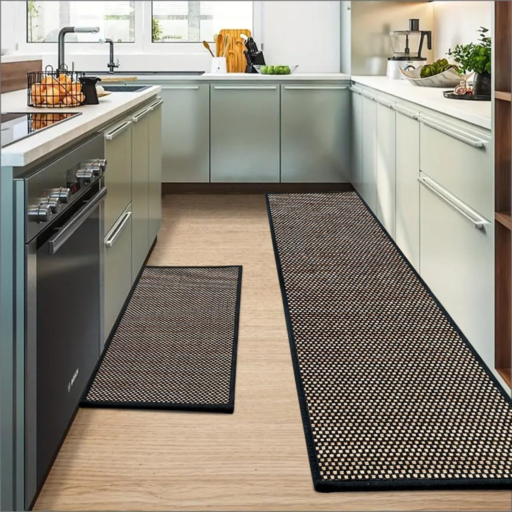 Artoid Mode Non-Skid Kitchen Rugs and Mats Set of 2-17x29 + 17x60