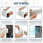 GAOMON 2025 New Deseign 8000 BTU Portable Air Conditioners Cool Up to 350 Sq.Ft,4 IN 1 Portable AC Unit w/Remote Control/LED Display/24Hrs Timer/Window Installation Kit & Low Noise for Home(Grey)