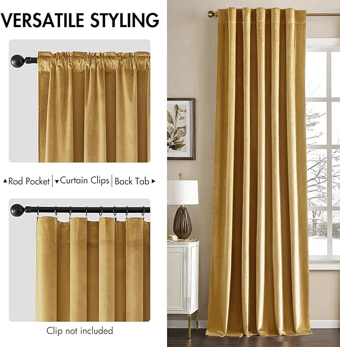 MIULEE Velvet Curtains 84 inches - Image 2