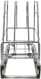 Household Essentials Glidez Multipurpose Chrome-Plated Steel Pull-Out/Slide-Out Storage Organizer for Cookware and Bakeware - Fits Standard Size Cabinet or Shelf, Chrome