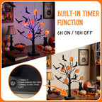 EAMBRITE Halloween Decorations Indoor Halloween Tree Black Spooky Tree