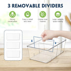 Pantry Organization and Storage Bins with Dividers Kitchen Organizer 2 Pack