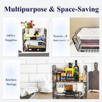 4 PACK XXL Stackable Wire Baskets for Pantry Organization and Storage