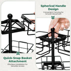 EsLuker.ly Tea Bag Holder Organizer for Counter, 3 Tier Metal Black