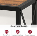 Tajsoon Console Table 41.8", 2 Tier Industrial Entryway Table with Shelves