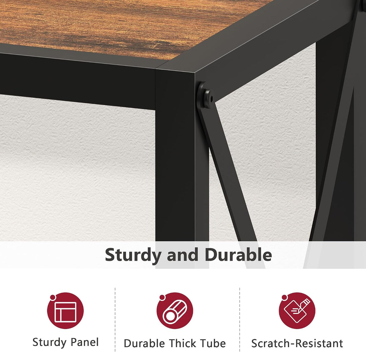 Tajsoon Console Table 41.8", 2 Tier Industrial Entryway Table with Shelves