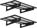 Soywey 2-Pack 1.5x3FT Garage Shelving 17.7-inch-by-35.8-inch Wall Shelf Garage Storage Rack Wall Mounted Floating Shelves, Black