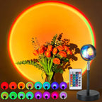 Balkwan Sunset Floor Lamp Projection 140cm Adjustable Stand Led Night Light 360 Degree Rotation Network Light with 3M USB Cable Floor Light for Living Room Bedroom