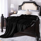 JIAHANNHA Black Throw Blanket Fleece Blanket Throw Size, Super Soft Cozy Plush - Image 3