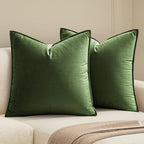MIULEE Decorative Dark Coffee Velvet Throw Pillow Covers for Couch 20x20 in