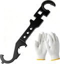 Heavy Duty Multipurpose Wrench with Cotton Work Gloves | Universal Spanner for Auto, Plumbing & Home DIY Repairs