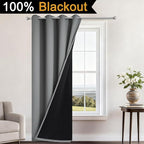 Yakamok 100% Blackout Curtains 84 Inches Long, 2 Thick Layers Heat and Full - Image 2