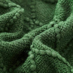 BOURINA Green Throw Blanket 60x80 Inches Throw Textured Solid Soft Sofa Throw - Image 5