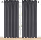 DWCN Bedroom Blackout Curtains 70 x 84 Inches Length 2 Panels Set, Solid - Image 9
