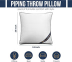 Utopia Bedding Throw Pillow Inserts, 24 x 24 Inches Decorative Indoor Pillows - Image 2