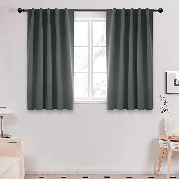 Deconovo Back Tab and Rod Pocket Short Blackout Curtains by Deconovo