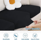 hyha Milk Silk Couch Cushion Covers, Soft Magic Sofa Covers Washable - Image 5