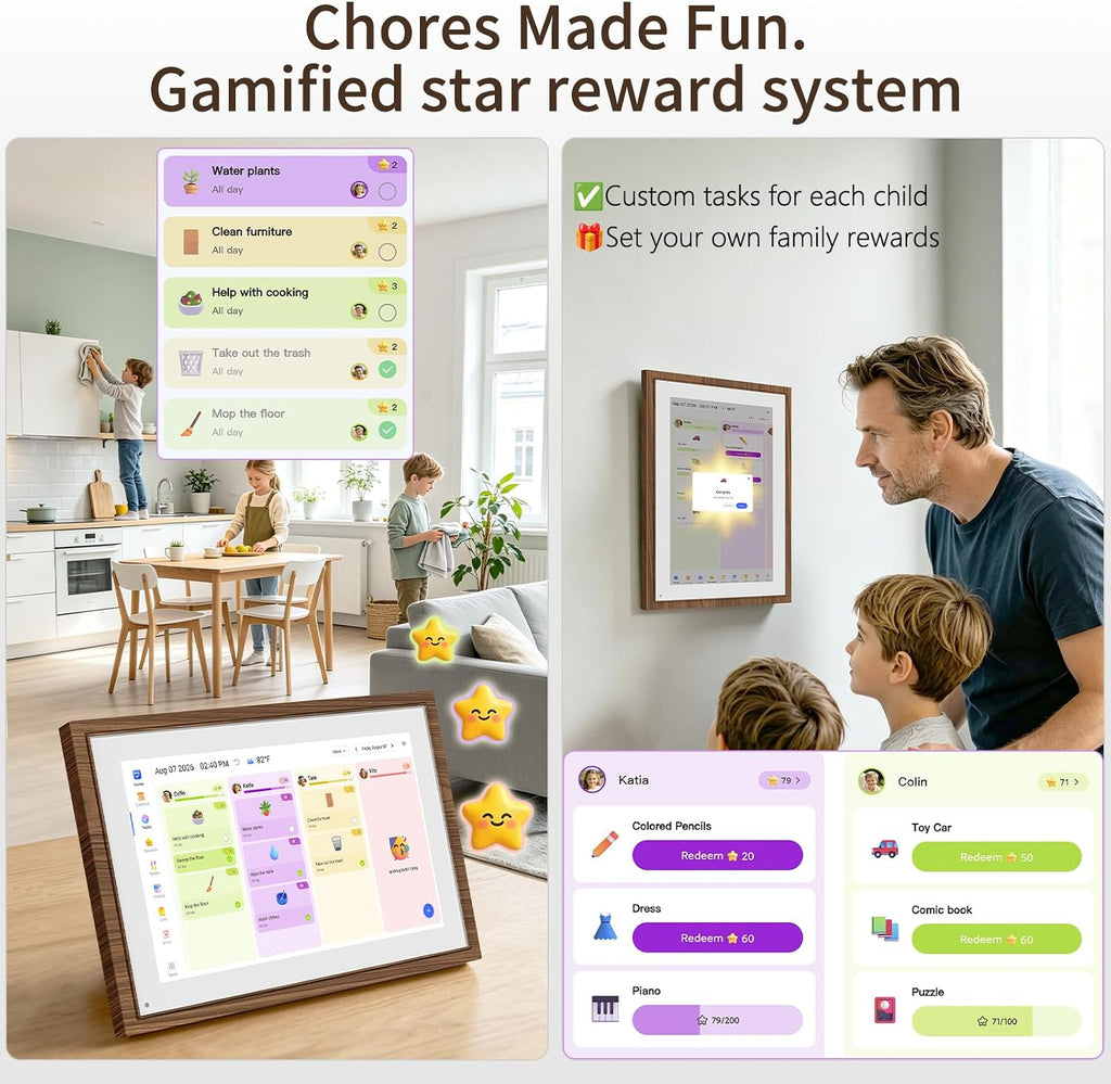 10.1" Digital Calendar, Full HD Smart Display for Family Organizer
