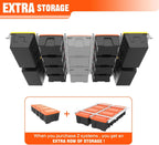 TORACK Garage Ceiling Bin Storage Rack, Overhead Tote Storage Rail System
