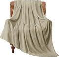 BEDELITE Fleece Blanket Twin Size Oat Linen Throw Blankets by BEDELITE