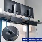 VIVO Extra Deep Under Desk Cable Management Tray, 16.5", 2 Pack