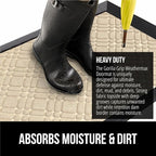 GORILLA GRIP 100% Waterproof All-Season WeatherMAX Doormat US Designed Natural - Image 4