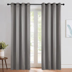 NICETOWN Chrome Gray Blackout Curtains 84 inches Long by NICETOWN