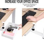 Under Desk Drawer, Clamp on Desk Organizer Hanging Desk Storage Under Table