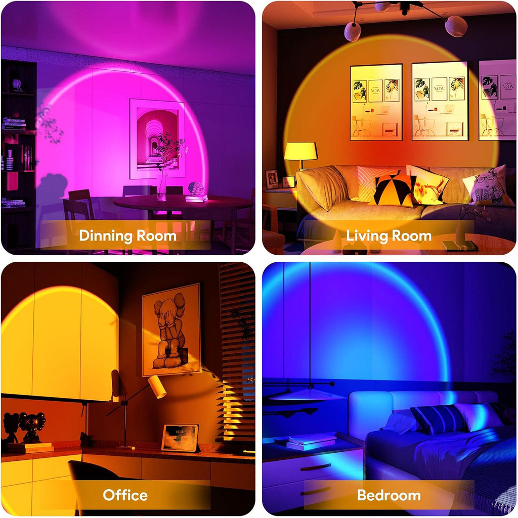 Bavcieu Sunset Lamp Projector with Remote & APP, Multicolor Night Light