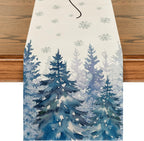 Artoid Mode Forest Hello Winter Table Runner Home Party Decor 13x108 Inch