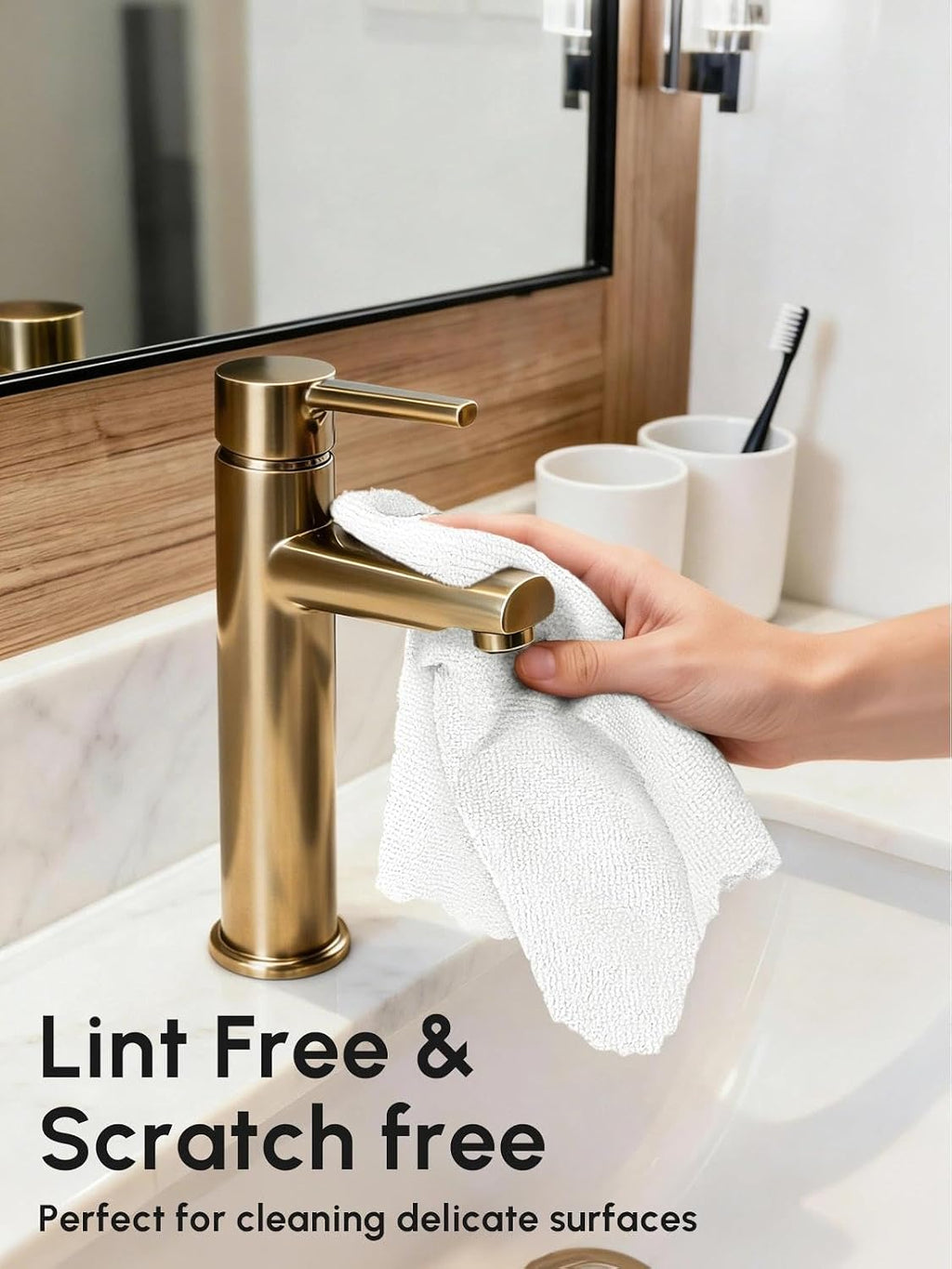 Microfiber Cleaning Cloths Roll 75 Pack 12x12 Inch Lint Free