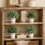 Der Rose 4 Pack Sage Green Artificial Plants Indoor for Farmhouse Decor