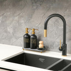 MOMEEMO Soap Dispenser Set Comes with Stainless Steel Pumps, Gold & Black