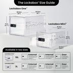 Lockabox One™ 10L Lockable Storage Box and Lock Box with Code (Crystal)