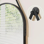 OGCAU 48" x 16" Arched Full Length Mirror Wall Mounted Hanging Mirror Black