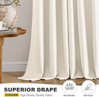 MIULEE Beige White Blackout Curtains - Image 5