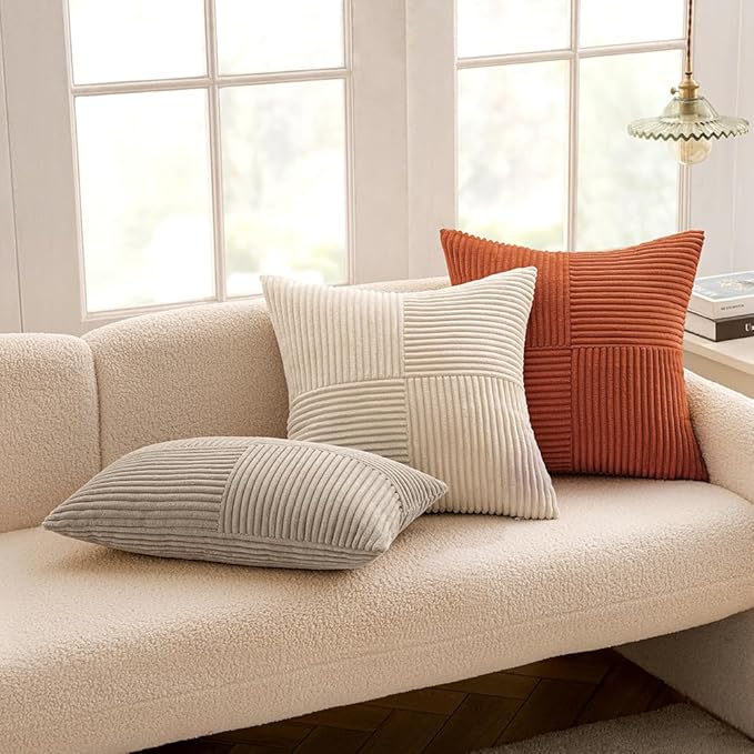 MIULEE Light Brown Decorative Throw Pillow Covers 18x18 Inch - Image 5