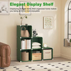 C&AHOME 6-Cube Storage Organizer Cube Shelf Closet Storage Bookcase, Green