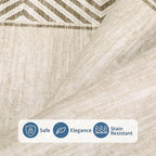 GarveeHome Large Modern Rug 9x12 Non-Slip Geometric Bordered Dining Room Rug - Image 3
