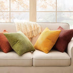 Topfinel Fall 20x20 Set of 4 Couch Decorative Pillow Covers, Modern Burnt - Image 3